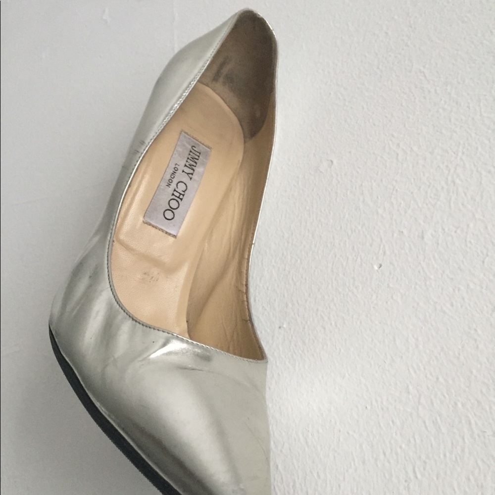 Jimmy Choo silver stilletto